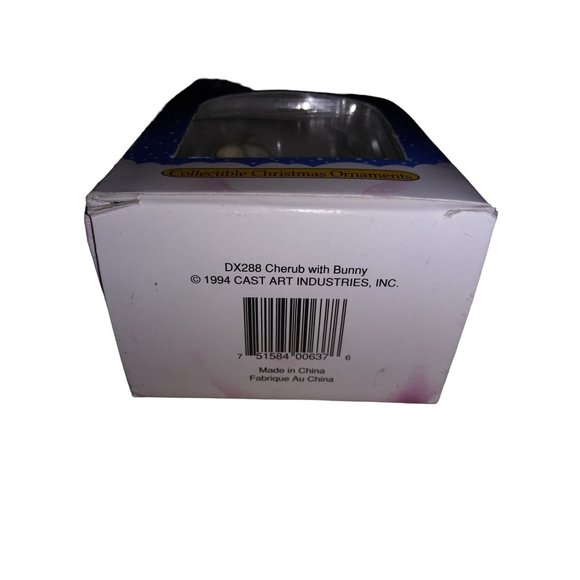 VTG Dreamsicles Cherub and Bunny Boxed Ornament Angel and Rabbit Ornament 1994 - Picture 5 of 6